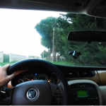 Car accident in a 360° video